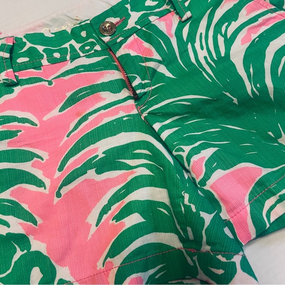 Lilly Pulitzer Callahan Tropical Shorts - Women 6 - Pink and Green - Picture 2 of 7